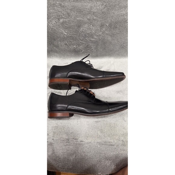 Florsheim Postino Cap Toe Oxford Mens 10D Black Leather Dress Shoes Lace Up EUC main image 4